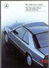 Mercedes-Benz 230 300 CE Coupe W124 1987-89 UK Market Sales Brochure