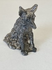 Miniature Fox Statue - Metal
