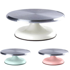 Aluminum Cake Turntable 10/12 Inch DIY Baking Decorating Stand Spinner Tool UK