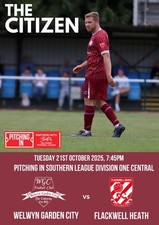 Welwyn Garden City v Flackwell Heath Tuesday 21st October 2025