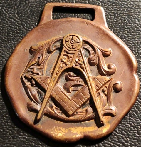 Vintage masonic watch fob - masonic,