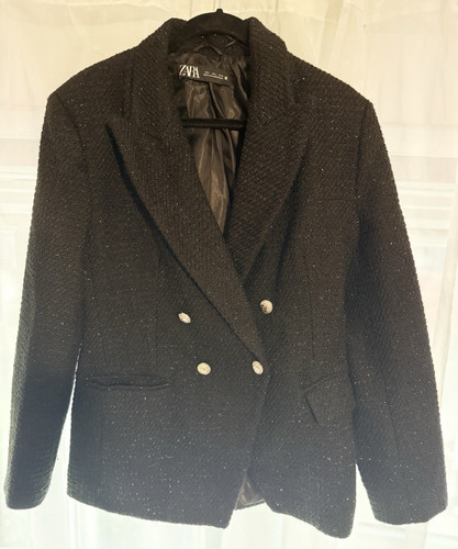 Zara black tweed - zara,