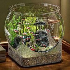 Round fish bowl clear aquarium - round,