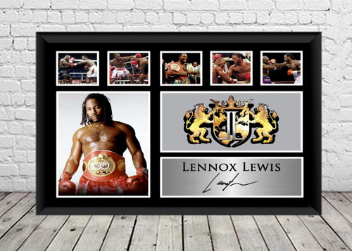 Lennox lewis signed photo - lennox,