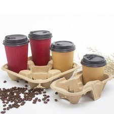 Cup Carrier Trays Pack of 90 Holders Takeaway Cardboard Cup Carriers 2 or 4 Cup