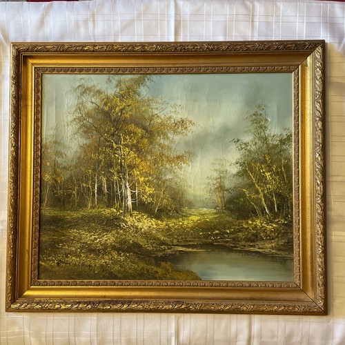 Vtg framed oil canvas - vtg, on