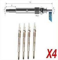 4 X SVAC HEATER GLOW PLUGS FOR VAUXHALL ASTRA G ZAFIRA A 2.0DI 2.0DTI 99-05  11V