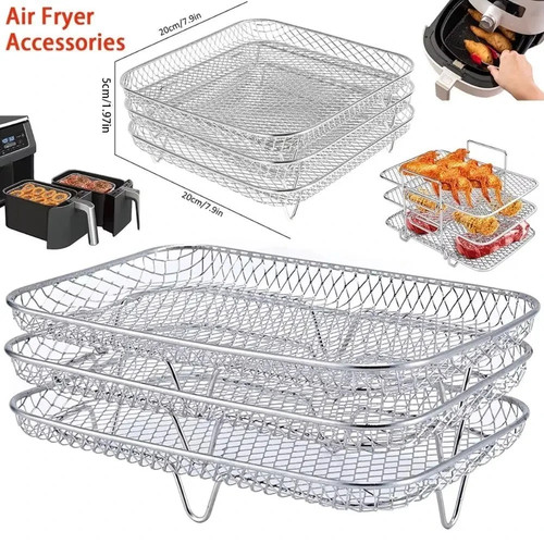 Air fryer rack stackable - fryer,