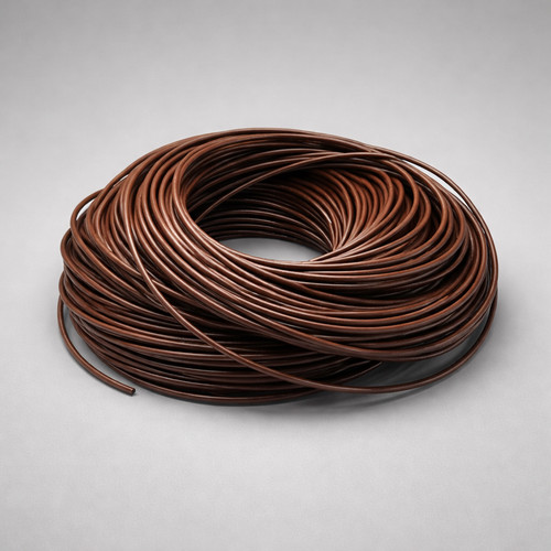 Round leather cord - 100%, real