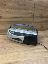 Roberts RC9907 3 Band Radio/Cassette Silver & Blue/grey Tested Working sh58