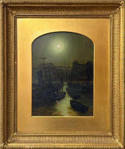 Foster 1878 moonlit - foster, harbour
