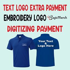 Additional Payment for Text Logo Embroidery DTF Image with Extra Fees