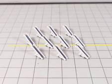 10x White Widebody AIRCRAFT STAIRS Airport GSE Vehicles 1:400 Scale Diorama