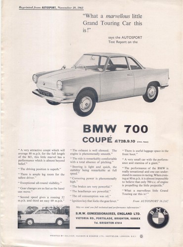 Bmw 700 coupe autosport - 700,