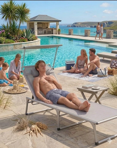 Luxury aluminum sun lounger - luxury,