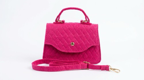 Hot pink quilted - pink, handbag