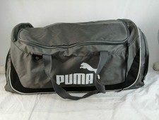 Large Retro Grey & Black Puma Kit/Gym Bag Unisex with Shoulder Strap