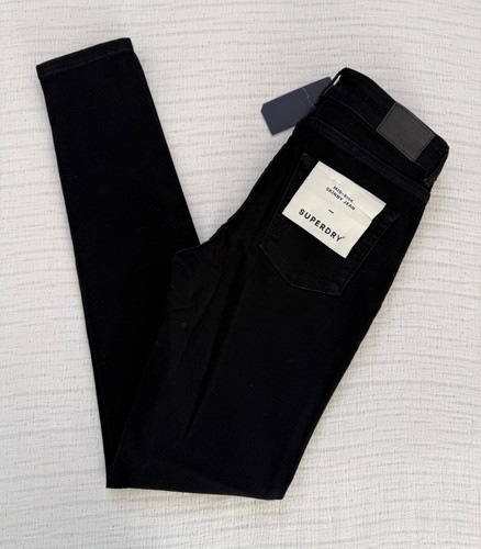 Superdry black mid rise skinny - superdry,