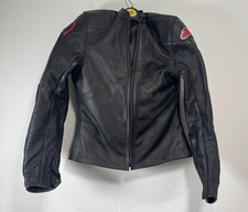 Crowtree Motorcycle Jacket Womens Small Black Leather Biker Padded Armoured