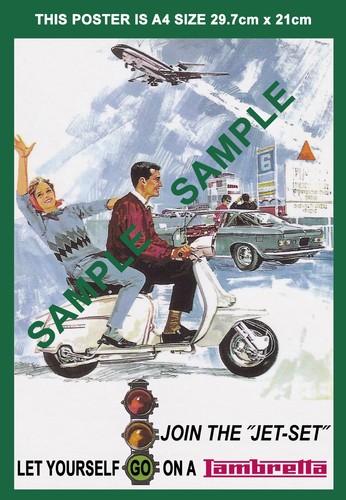 Lambretta sx200 poster - a4, 1966