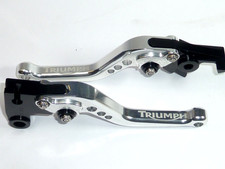 TRIUMPH SPEED FOUR 2005-2006 SHORT SILVER BRAKE + CLUTCH LEVERS RACE TRACK ROAD