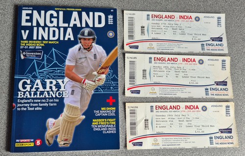 Cricket programme tickets - &, **