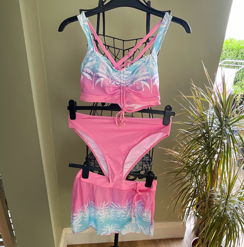 Julyjungle pink blue - blue, floral