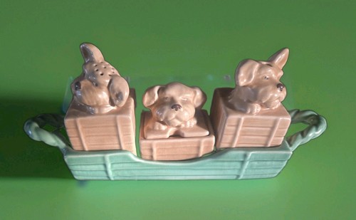 Sylvac dog cruet set model - dog,