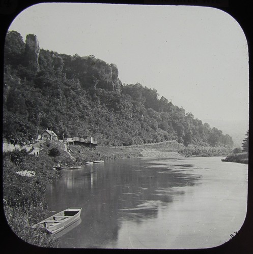 Glass magic lantern slide - glass,