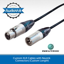 Neutrik XLR Microphone Cable Male To Female 3-Pin Mic Audio DMX Lead 1-50m Black