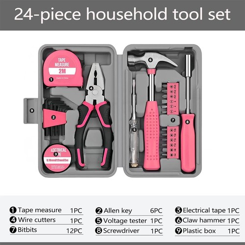 24pc pink tool kit for - tool,
