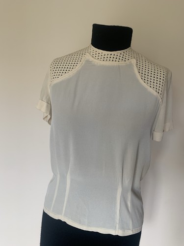 1940s silk cream blouse - cream,