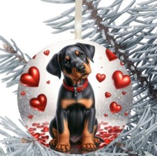 Doberman Dog Hanging Bauble