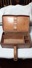 Vintage leather gentleman travel grooming kit case by Allen of 37 Strand .