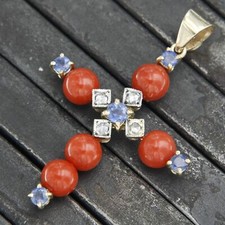 14ct 14k Yellow GOLD Real Red