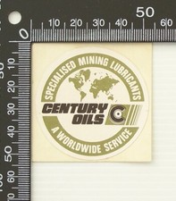 VINTAGE CENTURY OILS RACING SPONSOR MOTOR CAR RETAIL ADVERTISING PROMO STICKER