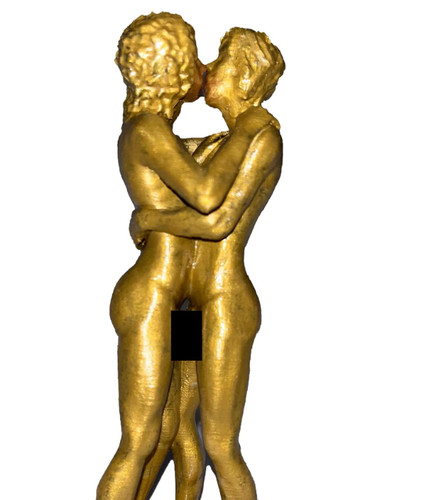 The kiss gay art sculpture - the, |