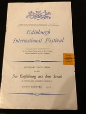 Edinburgh International Festival 1958 programme for Stuttgart state opera