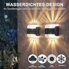 Outdoor Solar LED Deck Garden Stair Step Fence Lights Wall Pathway Fence Lights