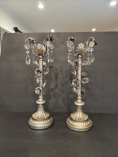 Pair shabby chic silver - shabby,