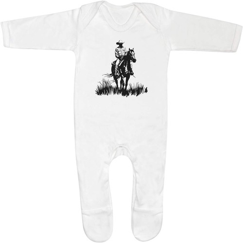 Cowboy riding horse - horse, '