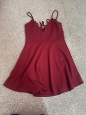 Boohoo Night Red Mini Dress
