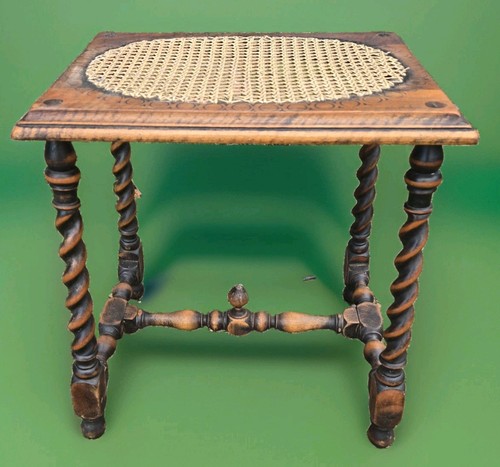 19th century oak stool - , with