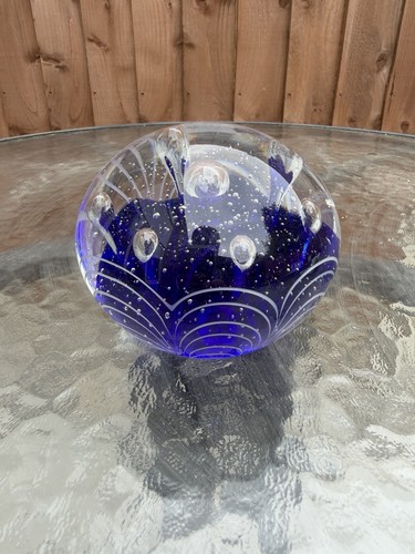 Large vintage cobalt blue art - cobalt,