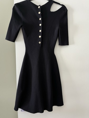 Maje black ribbed knit - , dress