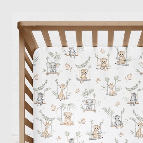Safari animals baby cot - animals, &