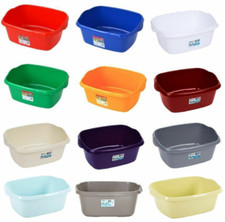 LARGE RECTANGULAR PLASTIC WASHING UP BOWL WHAM BASIN HEAVY DUTY