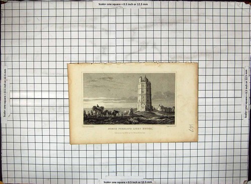 Old engraving 1828 north - old,