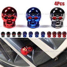 4Pcs/Set Skull Style Antirust Copper Core  Car Wheel Tyre Tires Valve Stem Caps