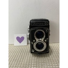 Yashica-D film camera with Yashikor Lense 80 mm Black Copal-MXV Japan Untested